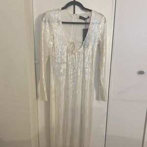 NWT Lioness Hollywood White Sequin Dress